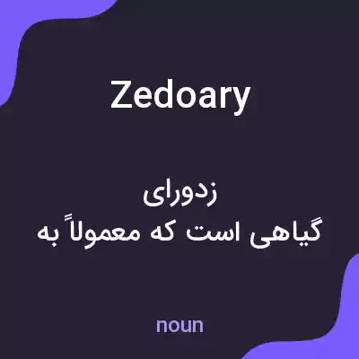 معنی zedoary به فارسی معنی zedoary به فارسی