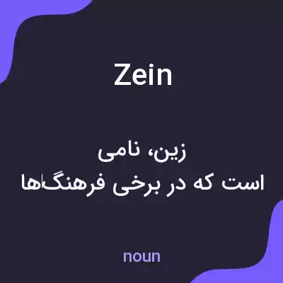 معنی zein به فارسی معنی zein به فارسی