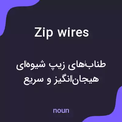 معنی zip wires به فارسی معنی zip wires به فارسی