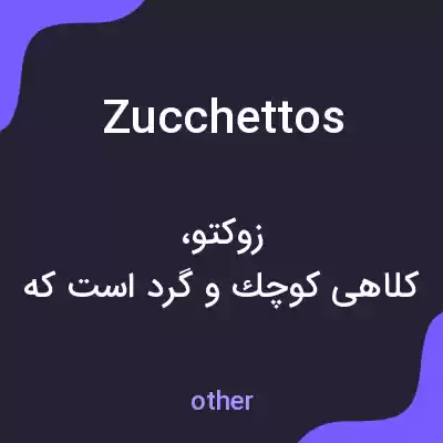 معنی zucchettos به فارسی معنی zucchettos به فارسی